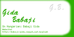 gida babaji business card